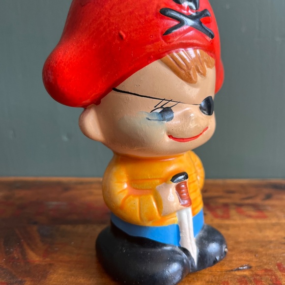 Vintage Mini Ceramic Pirate Piggy Bank - Picture 3 of 7